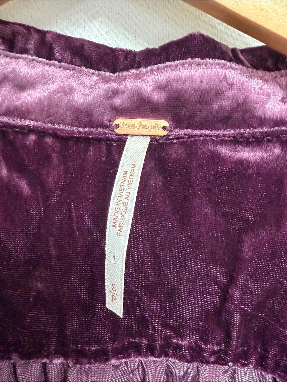 Free People Plum Velvet Oversized Tunic Shirt Small - Picture 3 of 9